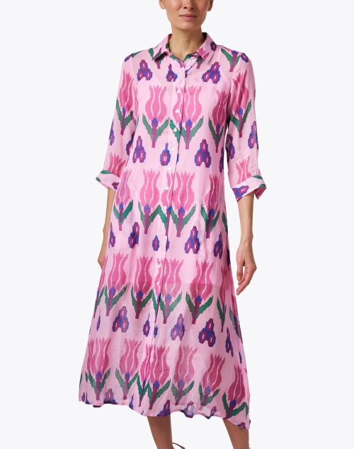 Front image - Oliphant - Sumba Pink Printed Shirt Dress