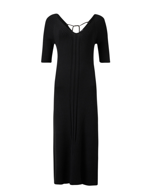 Product image - Ecru - Black Rib Knit Dress