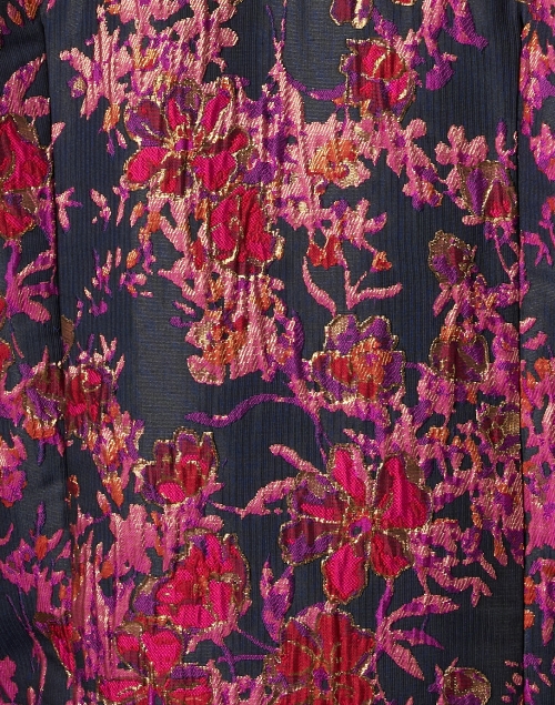 Fabric image - Connie Roberson - Rita Black and Pink Floral Jacket