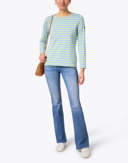 Look image - Veronica Beard - Beverly Blue High Rise Flare Stretch Jean