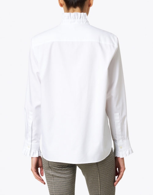 Hinson Wu - Nora White Luxe Ruffled Cotton Shirt