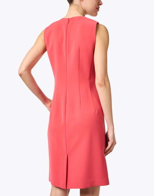 Back image - Lafayette 148 New York - Harpson Coral Pink Crepe Dress