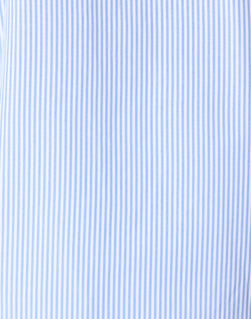 Fabric image - Gretchen Scott - Blue Stripe Reef Embroidered Cotton Poplin Tunic