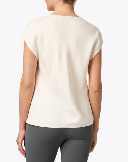 Back image - Vince - Ivory Chiffon Cowl Neck Blouse