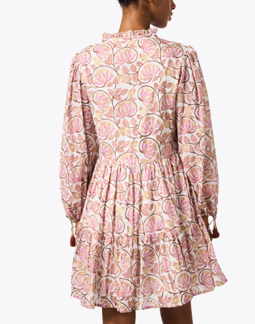 Back image - Oliphant - Montenegro Pink Print Cotton Dress