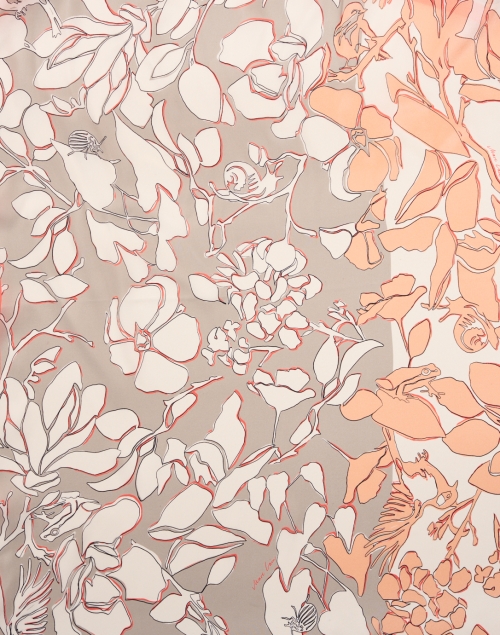 Fabric image - Marc Cain - Peach Floral Print Silk Scarf