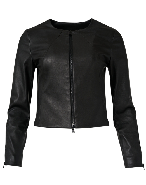Product image - Susan Bender - Black Stretch Leather Jacket
