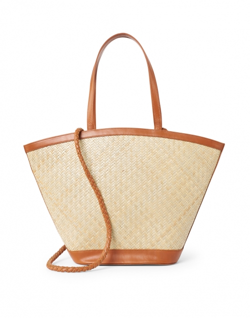 Back image - Bembien - Gina Natural Woven Rattan and Leather Bag