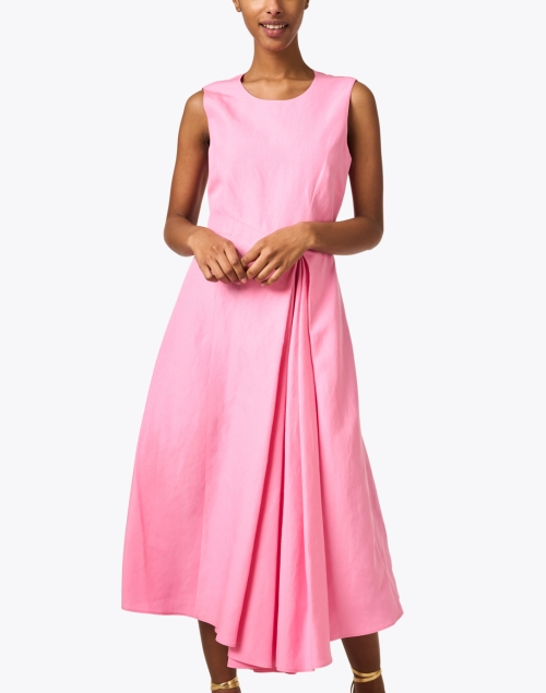 Front image - Lafayette 148 New York - Pink Drape Front Dress