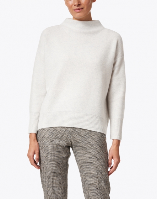 Front image - Vince - Grey Boiled Cashmere Sweater