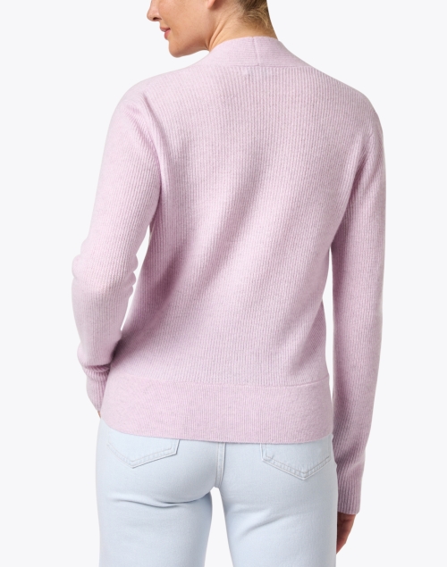 Back image - Kinross - Pink Cashmere Faux Wrap Top