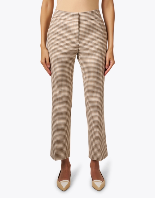Front image - Piazza Sempione - Carla Brown Check Flare Ankle Pant