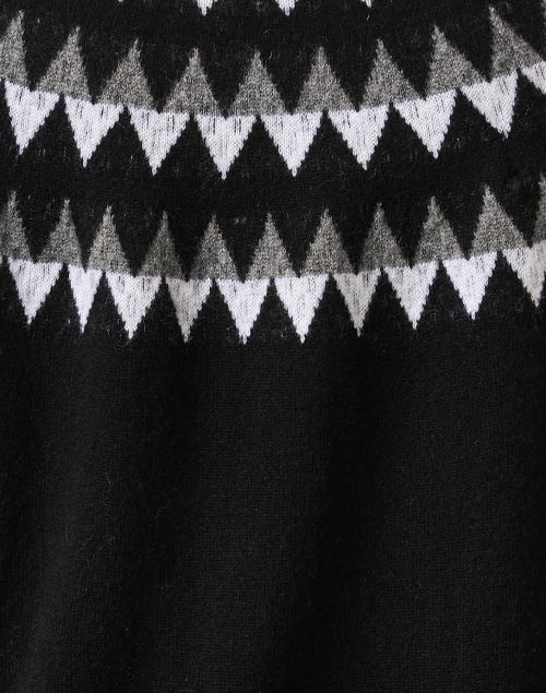Fabric image - Jumper 1234 - Val Black and White Multi Intarsia Cashmere Sweater 