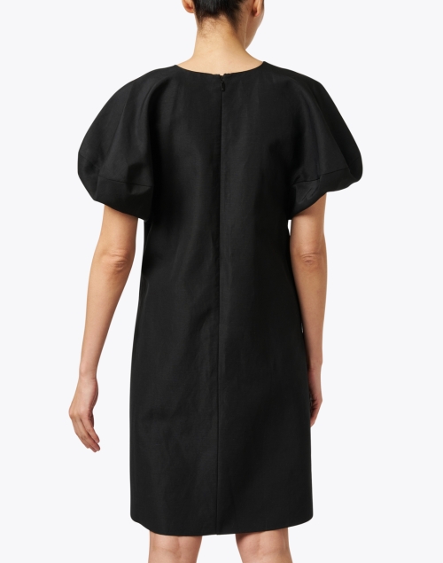 Back image - Lafayette 148 New York - Black Silk Linen Dress
