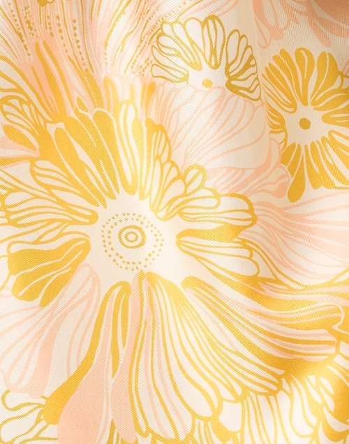 Fabric image - Momoni - Angelica Yellow Print Silk Blouse