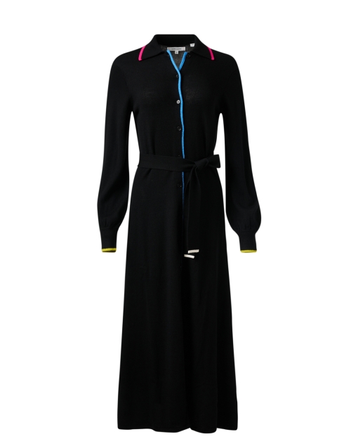 Product image - Chinti and Parker - Black Multi Knit Wool Shirt Dress