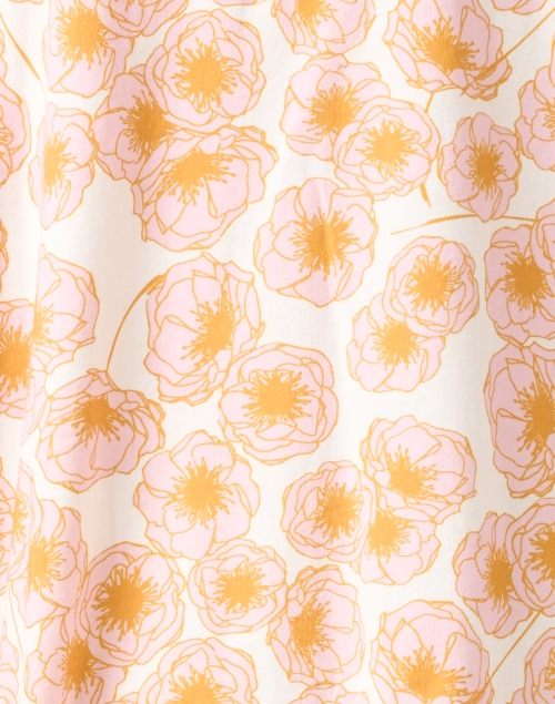 Fabric image - Majestic Filatures - Orange and Pink Floral Print Shirt
