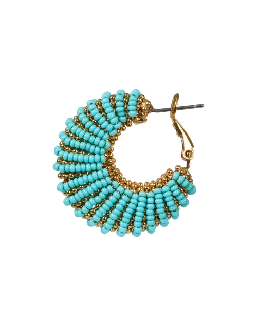 Back image - Gas Bijoux - Aizzia Turquoise Beaded Hoop Earrings