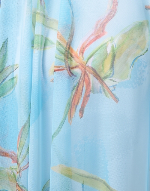 Fabric image - Ala von Auersperg - Mariella Blue Bamboo Print Sheer Kaftan