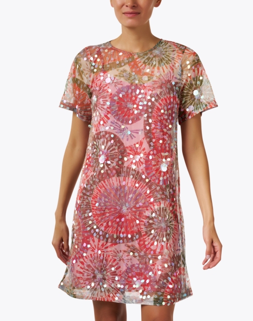 Front image - Frances Valentine - Bubbly Multi Print Sequin Dress