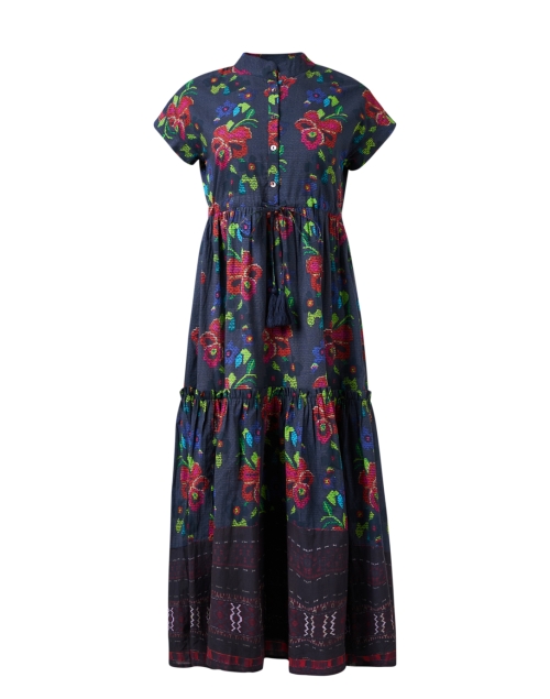 Product image - Ro's Garden - Mumi Navy Multi Floral Print Cotton Dress