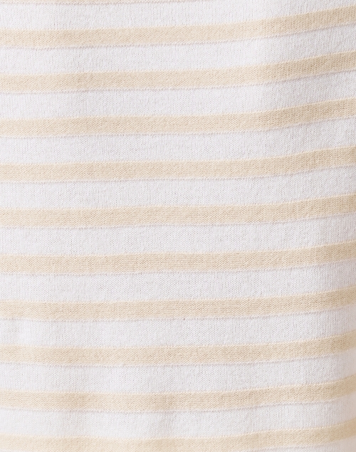 Fabric image - Allude - Beige and Ivory Striped Sweater