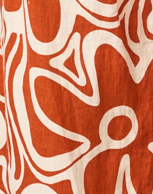 Fabric image - Honorine - Callie Red Print Linen Pant