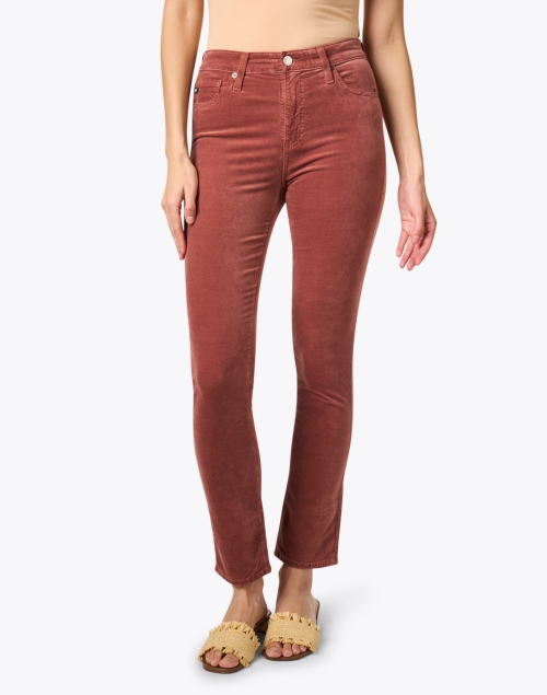 Front image - AG Jeans - Mari Rust Stretch Straight Leg Jean