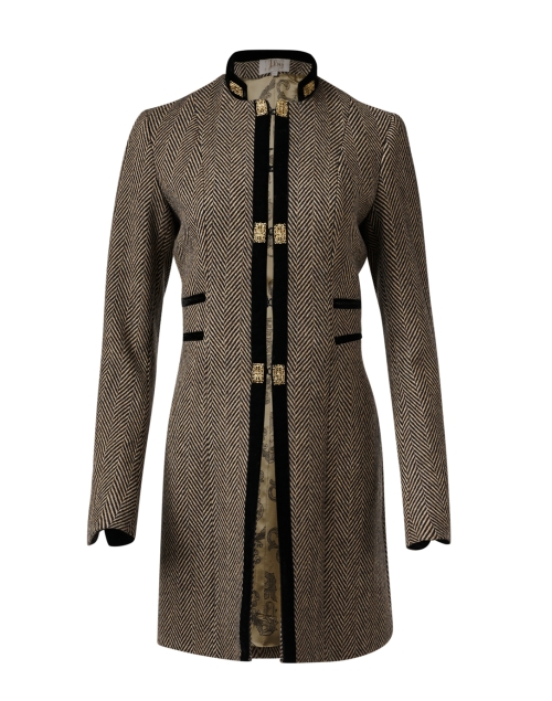 Product image - T.ba - Medallion Black and Beige Tweed Coat