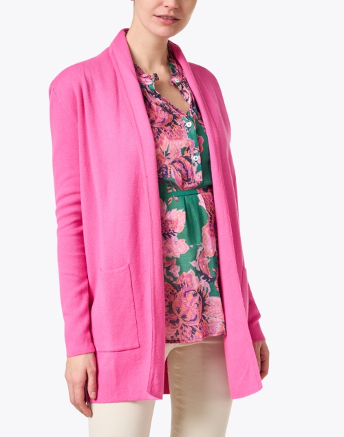 Front image - Burgess - Pink Cotton Cashmere Travel Coat