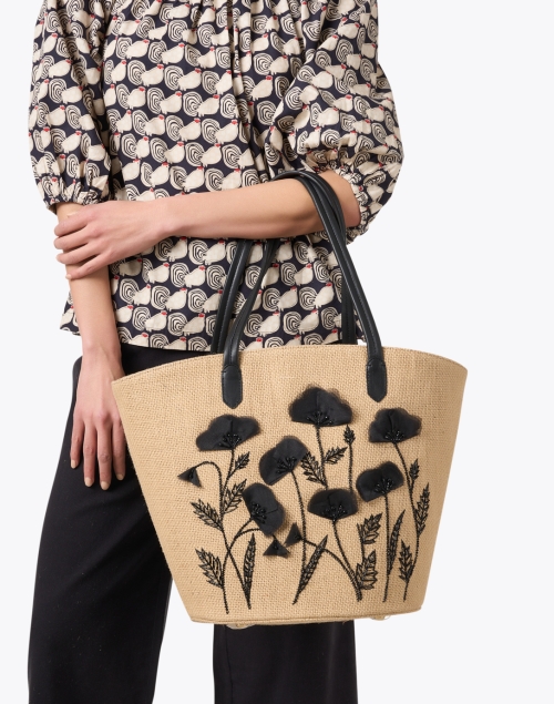 Woven Embroidered Tote Bag 