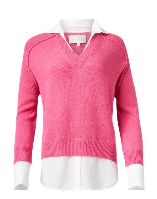 Product image - Brochu Walker - Aster Pink V-Neck Looker Sweater