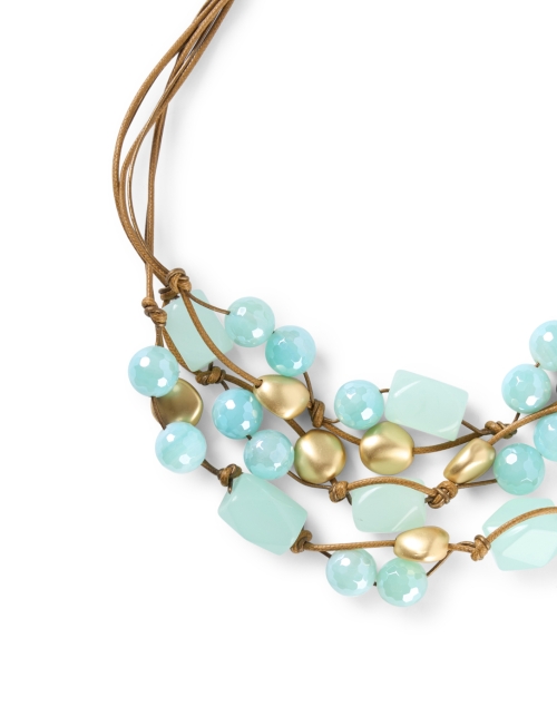 Front image - Deborah Grivas - Quartz, Agate and Gold Beaded Necklace