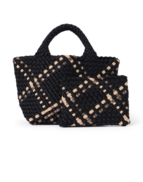 Extra_1 image - Naghedi - St. Barths Mini Black Plaid Woven Handbag