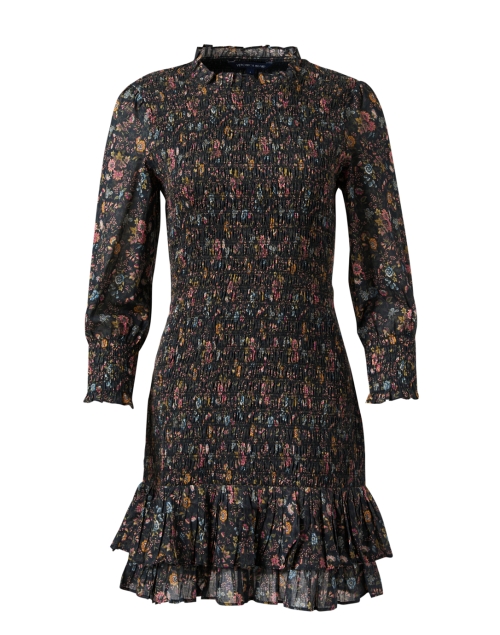 Product image - Veronica Beard - Farha Black Print Smocked Cotton Dress