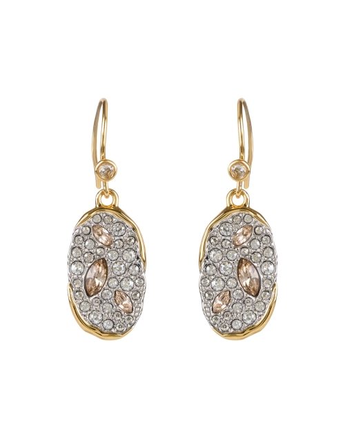 Product image - Alexis Bittar - Gold and Crystal Oval Drop Earrings