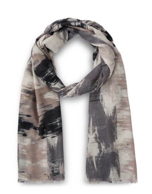 Product image - Kinross - Neutral Multi Print Silk Cashmere Scarf