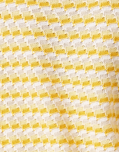 Fabric image - White + Warren - Yellow Intarsia Linen Cotton Sweater
