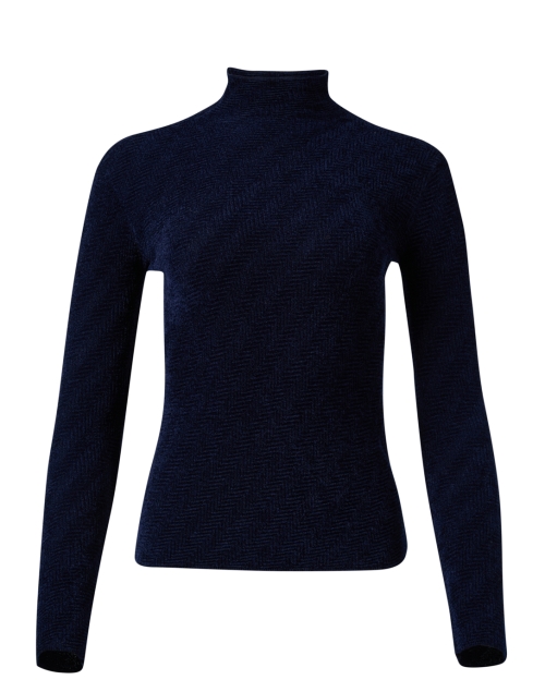 Product image - Emporio Armani - Navy Chevron Knit Sweater
