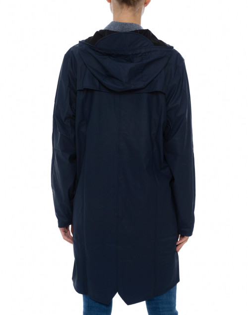 Back image - Rains - Navy Waterproof Raincoat