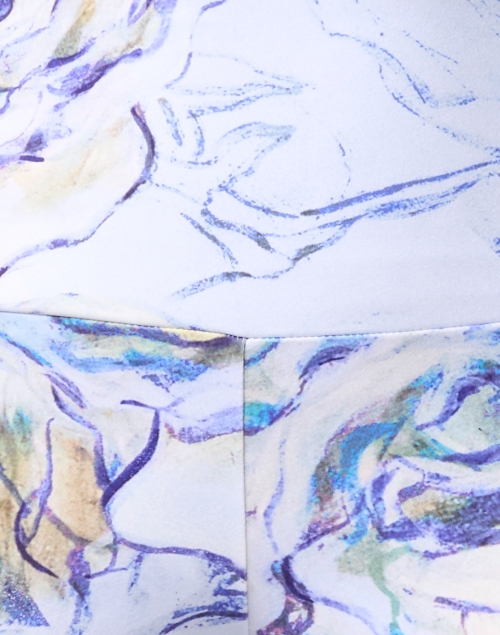 Fabric image - Ala von Auersperg - Elaine Blue Floral Print Stretch Pant