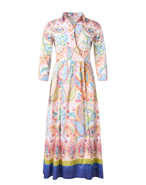 Product image - Sara Roka - Edna Multi Paisley Print Cotton Shirt Dress