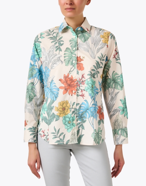 Front image - Hinson Wu - Reese Botanical Print Shirt