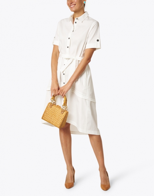 Look image - Peserico - White Stretch Cotton Shirt Dress