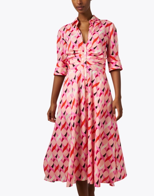 Front image - Seventy - Pink Multi Print Shirt Dress