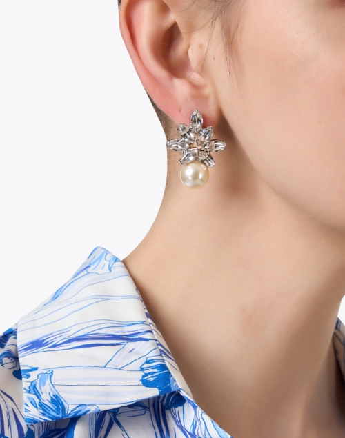 Liza Crystal and Pearl Earrings