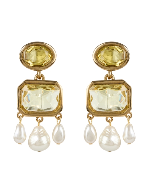Product image - Oscar de la Renta - Victoria Green Glass Pearl Drop Earring