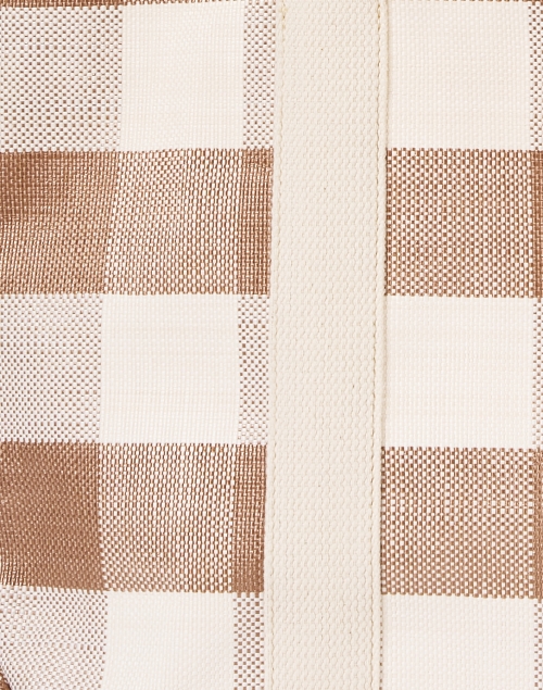 Fabric image - Loeffler Randall - Bennett Tan and Cream Gingham Tote