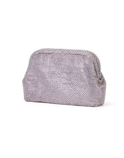 Front image - Rafe - Brooke Lilac and Silver Diamante Clutch