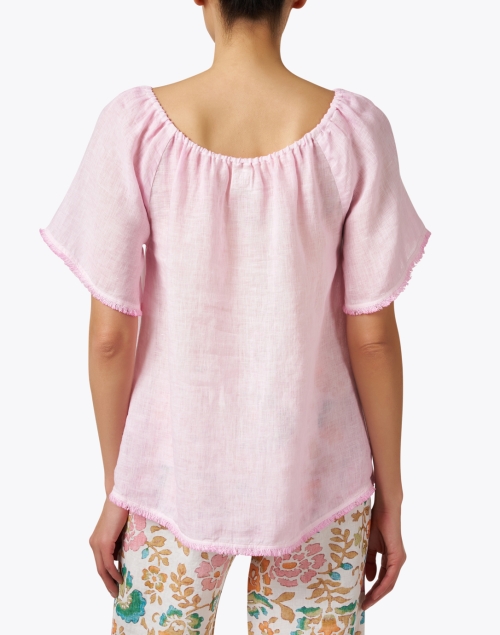Back image - 120% Lino - Pink Linen Blouse 